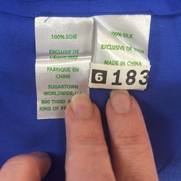 Lilly Pulitzer Brilliant Blue Milan Blouse Size X Small - Picture 5 of 7